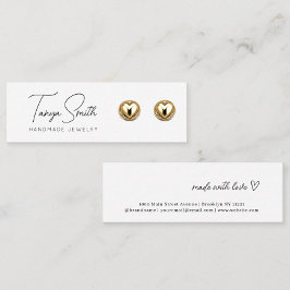 Stilvolle Darstellung von Liebe-Herz-Ohr-Anzeige Mini Visitenkarte