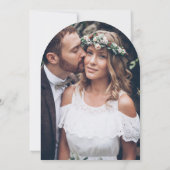 Stilvolle Deko Typografy & Monogram Foto Wedding Einladung (Rückseite)