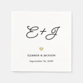 Stilvolle Deko Typografy Script Monogram Wedding Serviette (Vorderseite)