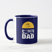 Stilvolle Design "SUPER VATER" Personalisierte Wün Tasse (Links)