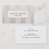 Stilvolle Designer-Imitate Shimmer und Leinenstrei Visitenkarte (Vorne/Hinten)