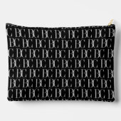 Stilvolle Designer-Optik-Monogramm Zubehörtasche (Rückseite)