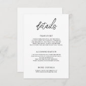 Stilvolle Details zur zeitgenössischen Skriptereih Begleitkarte (Vorne/Hinten)