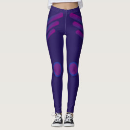 Stilvolle Diagonal Lines auf Indigo Blue Leggings