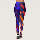 Stilvolle diagonale Geometrie - Leggings (Rückseite)