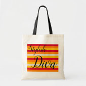Stilvolle Diva Tote Tasche (Vorne)