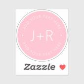Stilvolle DIY Couples Monogram & Bearbeitbar Aufkleber (Blatt)