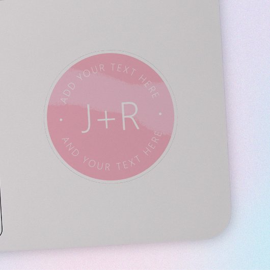 Stilvolle DIY Couples Monogram & Bearbeitbar Aufkleber