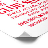 Stilvolle DJ-, Club Event-Werbung Poster (Ecke)