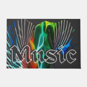 Stilvolle DJs Sound-Muster Fußmatte (Vorderseite)