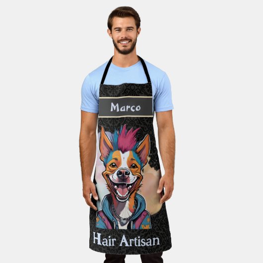 Stilvolle Dog Geschenke für Friseure Friseur Styli Schürze (Getragen)