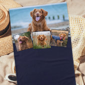 Stilvolle DOG Personalisiert Pet 4 FotoCollage Strandtuch