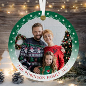 Stilvolle Doppelseiten mit zwei Fotos Schneeflocke Ornament Aus Metall