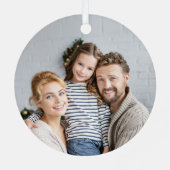 Stilvolle Doppelseiten mit zwei Fotos Schneeflocke Ornament Aus Metall (Rückseite)