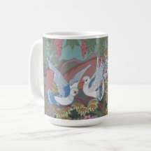 Stilvolle Doves im blühenden Garten