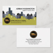 Stilvolle Downtown Skyline Logistischer Transport Visitenkarte (Vorne/Hinten)