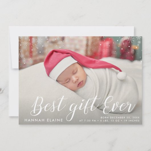 Stilvolle Drehbuchgeburt Ankündigung (Vorderseite)