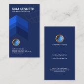 Stilvolle drei Schicht-Pfeilspitzen-geschäftliche Visitenkarte (Vorne/Hinten)