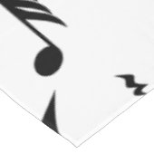 Stilvolle dreifacher Clef-Welle Schwarzweiss Tischdecke (Schrägansicht)