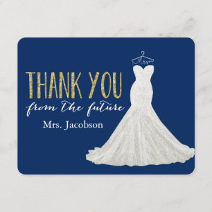 Stilvolle Dress Navy und Gold   Danke