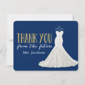 Stilvolle Dress Navy und Gold | Danke (Vorderseite)