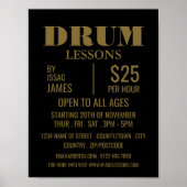 Stilvolle Drum Lessons Werbung Poster (Vorne)