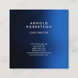 Stilvolle Dunkelblau Moderne Beruflich Quadratische Visitenkarte