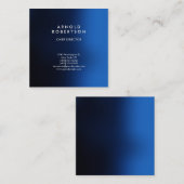 Stilvolle Dunkelblau Moderne Beruflich Quadratische Visitenkarte (Vorne/Hinten)