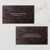 Stilvolle dunkelbraune Holztextur Beruflich Visitenkarte (Vorne/Hinten)