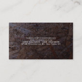 Stilvolle dunkelbraune Holztextur Beruflich Visitenkarte (Rückseite)
