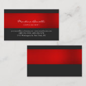 Stilvolle dunkelgraue rote Script-Visitenkarte Visitenkarte (Vorne/Hinten)