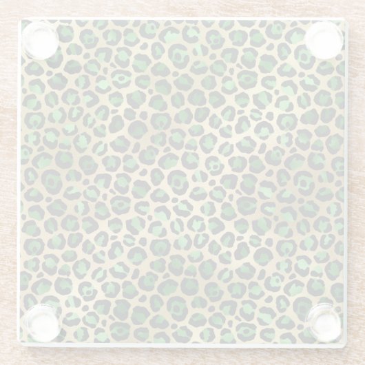 Stilvolle dunkelgrüne und goldene Blätter Glasuntersetzer (Rückseite)