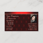 Stilvolle Dunkelrote Farbe mit Logo-Foto und Monog Visitenkarte (Rückseite)