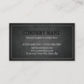 Stilvolle Dunkle Bauweise Handyman Carpenter Visitenkarte (Rückseite)