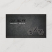 Stilvolle Dunkle Bauweise Handyman Carpenter Visitenkarte (Vorderseite)