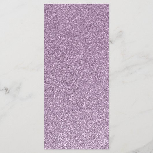 Stilvolle, dunkle Lava lilac gold Wedding Menu Programm (Rückseite)