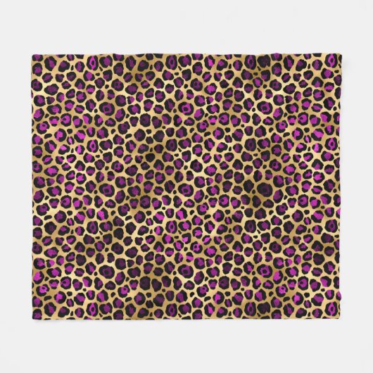 Stilvolle Dunkle Lila- und Goldfolie Fleecedecke (Vorderseite (Horizontal))
