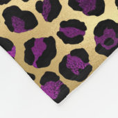 Stilvolle Dunkle Lila- und Goldfolie Fleecedecke (Ecke)