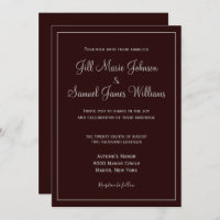 Stilvolle Dunkle Pflaume und graue Hochzeit