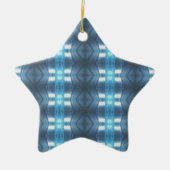 Stilvolle dunkle und helle blaue Diamanten Keramik Ornament (Vorne)