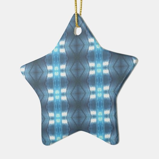 Stilvolle dunkle und helle blaue Diamanten Keramik Ornament (Links)