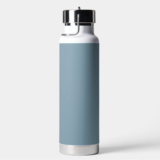 Stilvolle Dusty Blue White Script Womens Trinkflasche (rechts)