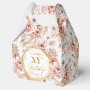 Stilvolle Dusty Pink Watercolor Geburtstagskiste Geschenkschachtel