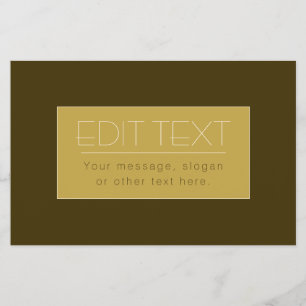 Stilvolle editierbare Textvorlage Vintage Gold Flyer