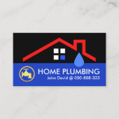 Stilvolle Einfach-Leaking Roof Plumbing Visitenkarte (Vorderseite)