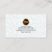 Stilvolle einfache elegante Grau-Floating-Zahlen Visitenkarte (Rückseite)