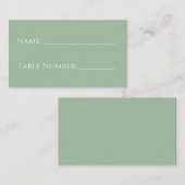 Stilvolle einfache Eukalyptus Wedding Name Platzkarte (Vorne/Hinten)