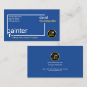 Stilvolle einfache helle blaue Maler, die Kasten Visitenkarte (Vorne/Hinten)