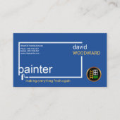 Stilvolle einfache helle blaue Maler, die Kasten Visitenkarte (Vorderseite)