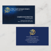 Stilvolle, einfache Leuchtstofftropfen Christlich Visitenkarte (Vorne/Hinten)